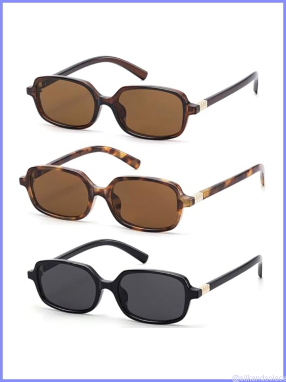 LIKSMU Retro Rectangle Sunglasses Trendy Y2K UV Protection Full-Frame Shades